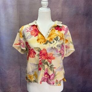 Caribbean Joe Floral Top